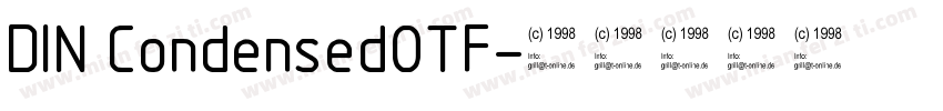 DIN CondensedOTF字体转换